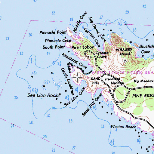 Topographic Map of Sea Lion Point Trail, CA
