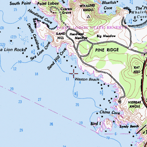 Topographic Map of The Slot, CA