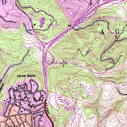Topographic Map of Unitarian Universalist Church of Monterey, CA