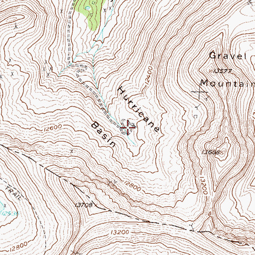 Topographic Map of Hurricane Basin, CO