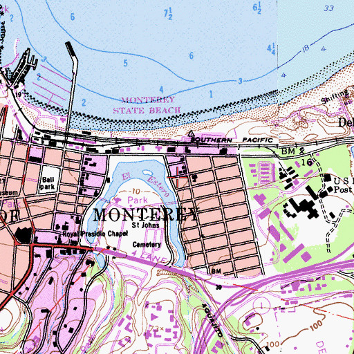 Topographic Map of San Carlos Elementary School, CA