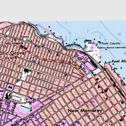 Topographic Map of Church of Christ, CA