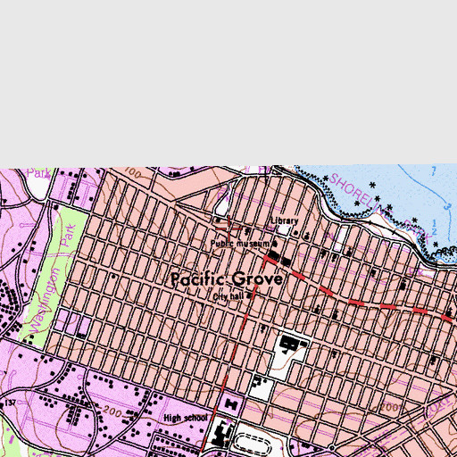 Topographic Map of First Methodist Episcopal Church (historical), CA
