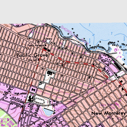 Topographic Map of Seventh Day Adventist Church, CA