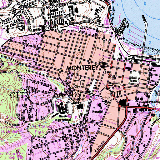 Topographic Map of Casa Alvarado, CA