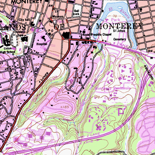 Topographic Map of Casa Bonifacio, CA