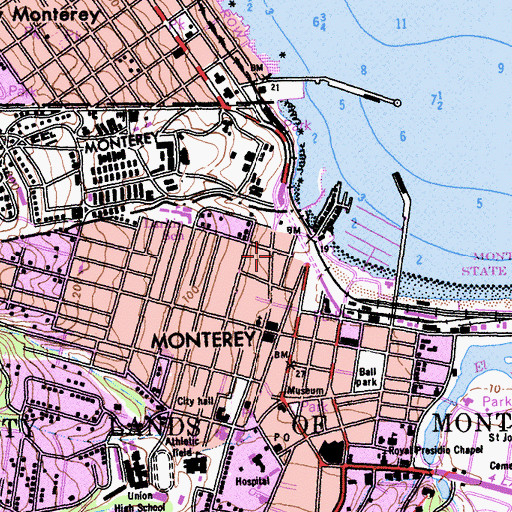 Topographic Map of Custom House, CA