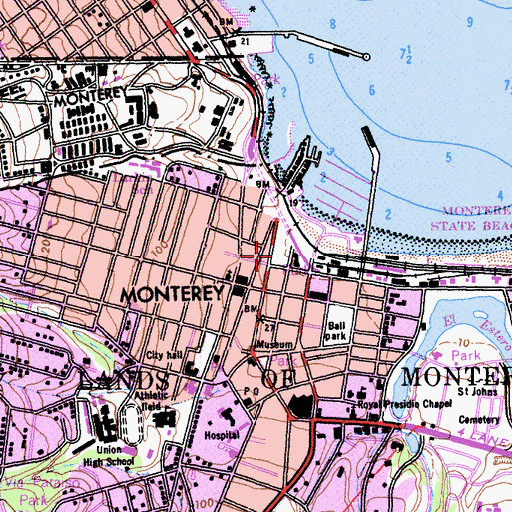 Topographic Map of Portola Plaza, CA