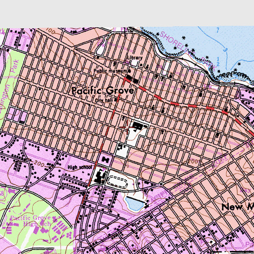 Topographic Map of Robert Down Elementary School, CA