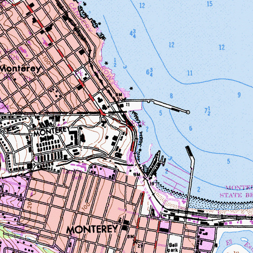 Topographic Map of Fishermans Shoreline Park, CA