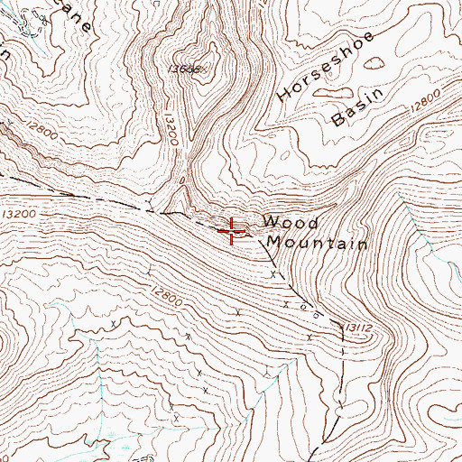 Topographic Map of Weed Mountain, CO