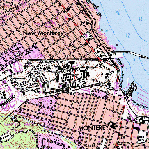Topographic Map of Serra Monument, CA