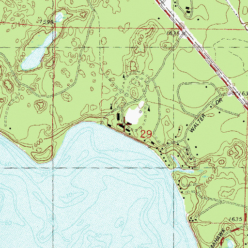 Topographic Map of Camp Strongheart, WI