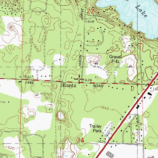 Topographic Map of Hickson School (historical), WI