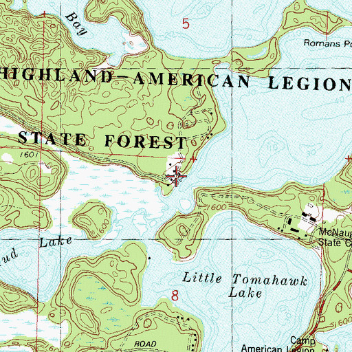 Topographic Map of Sunflower, WI