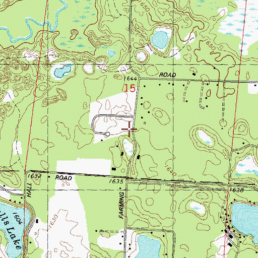 Topographic Map of Hall School (historical), WI