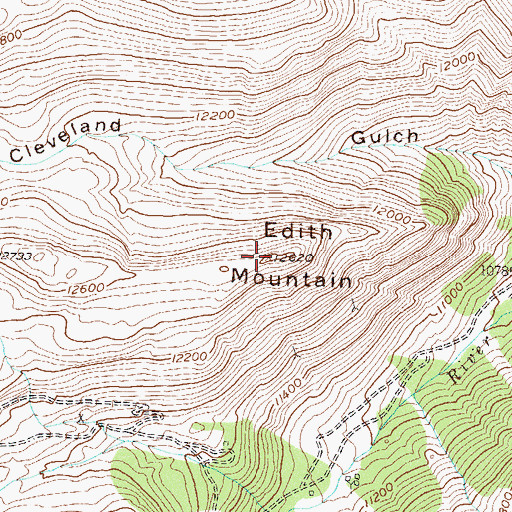 Topographic Map of Edith Mountain, CO