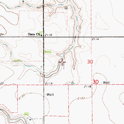 Topographic Map of Osco Post Office (historical), NE