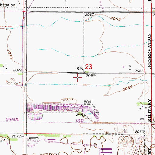 Topographic Map of Valley City Post Office (historical), NE