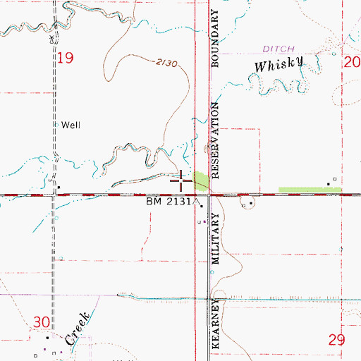 Topographic Map of Kearney City (historical), NE