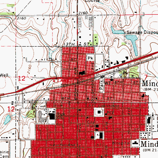 Topographic Map of Farmers Co-op Grain and Supply Company Elevator, NE
