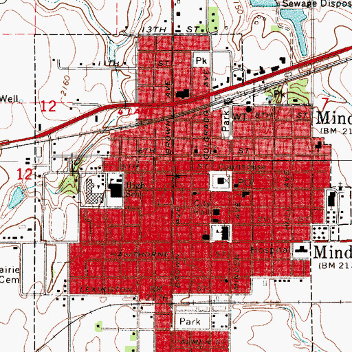 Topographic Map of First Christian Church, NE