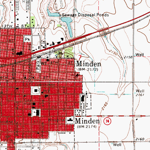 Topographic Map of Saint John Catholic Church, NE