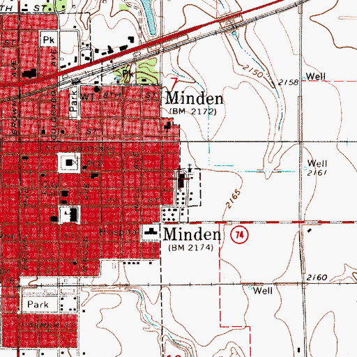 Topographic Map of United Methodist Church, NE