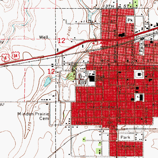 Topographic Map of C L Jones Middle School, NE