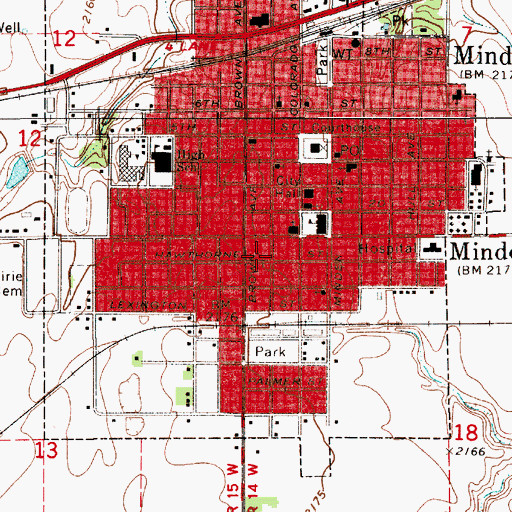 Topographic Map of Minden Dental Clinic, NE