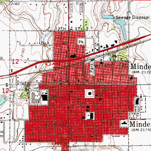 Topographic Map of Kearney County Museum, NE