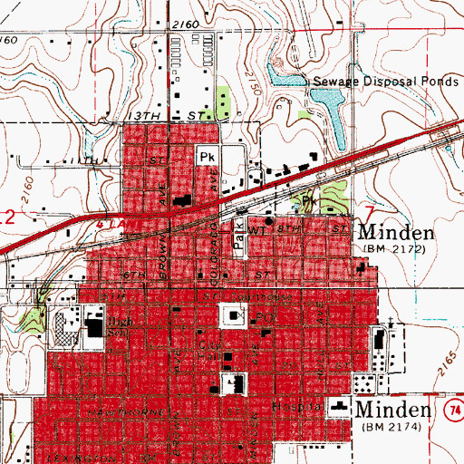 Topographic Map of Chartauqua Park, NE