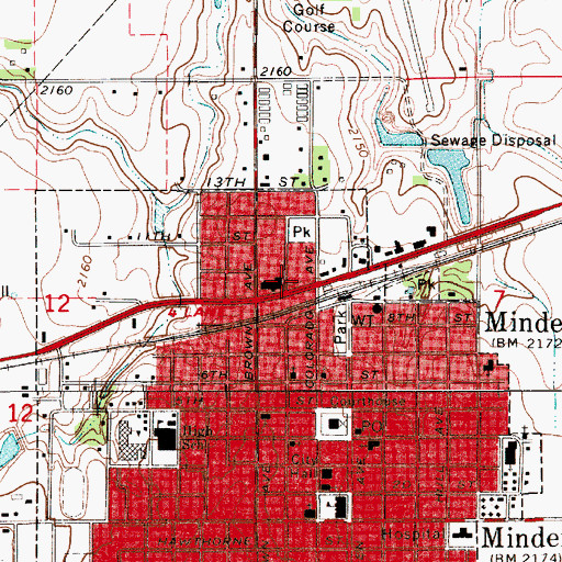 Topographic Map of Augie Nelson Park, NE