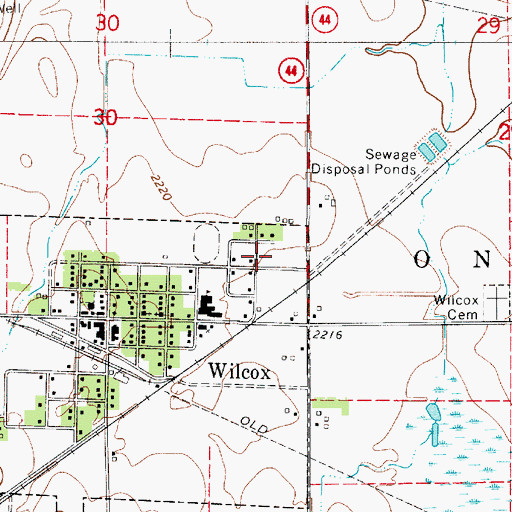 Topographic Map of Wilcox Medical Clinic, NE