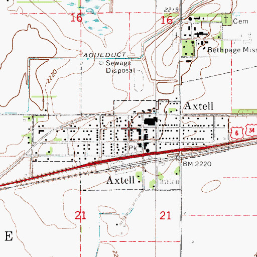 Topographic Map of First Presbyterian Church, NE