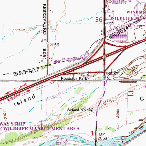 Topographic Map of Lowell Historical Marker, NE