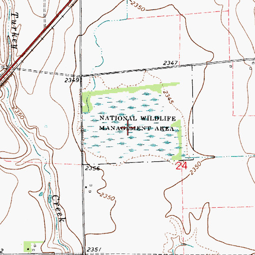 Topographic Map of Jones Federal Waterfowl Production Area, NE