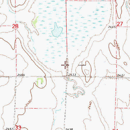 Topographic Map of Cottonwood Federal Waterfowl Production Area, NE