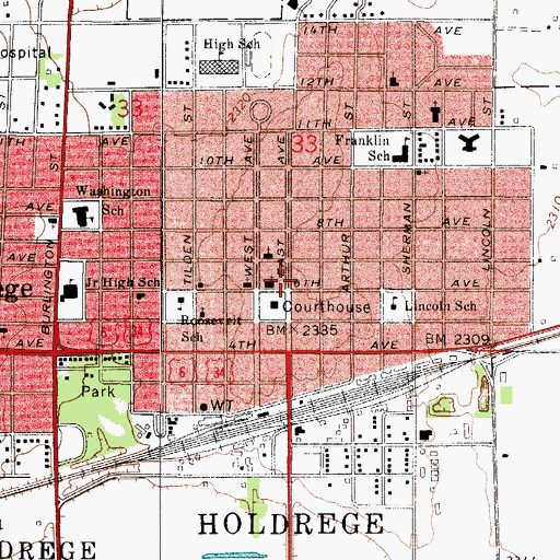 Topographic Map of Dewaynes Trailer Court, NE