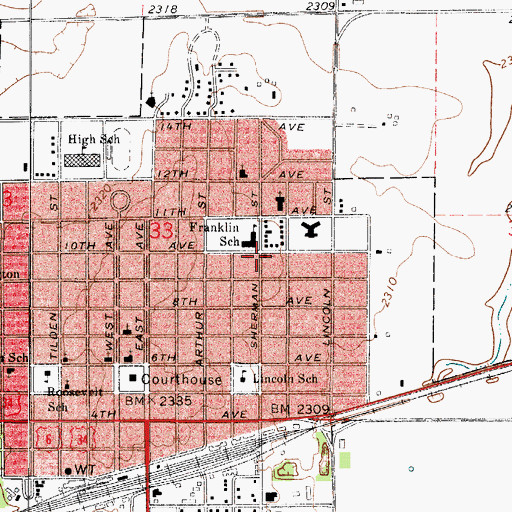 Topographic Map of Seventh Day Adventist Church, NE