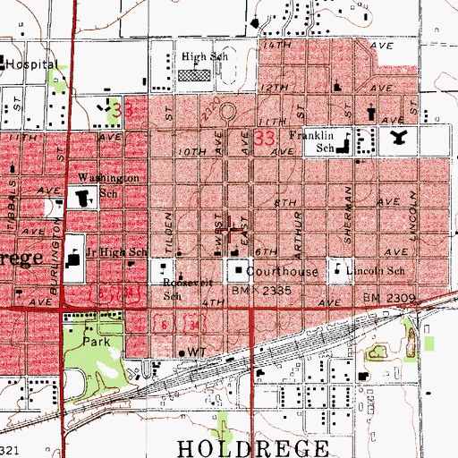 Topographic Map of Bethel Lutheran Church, NE