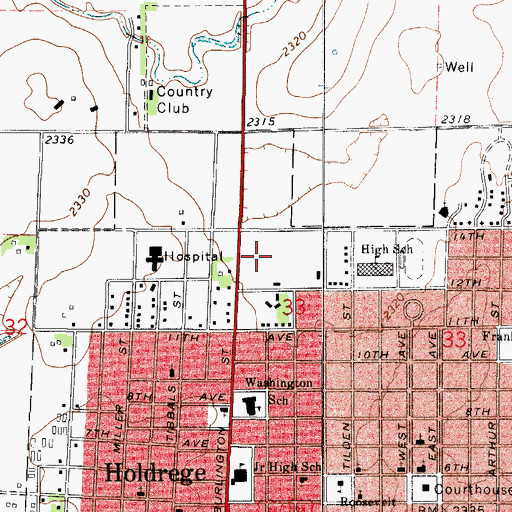 Topographic Map of North Park, NE