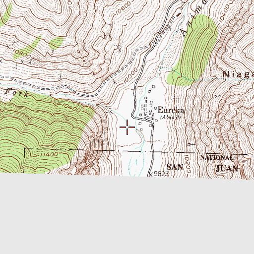Topographic Map of South Fork Animas River, CO
