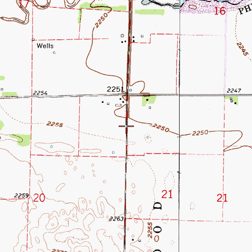 Topographic Map of Historic Platte Valley Historical Marker, NE