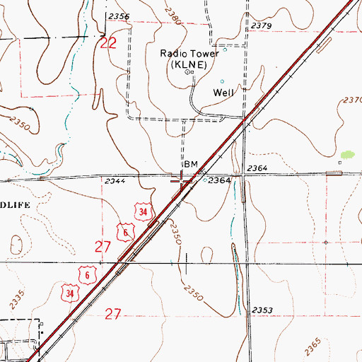 Topographic Map of Atlanta Prisoner of War Camp Historical Marker, NE