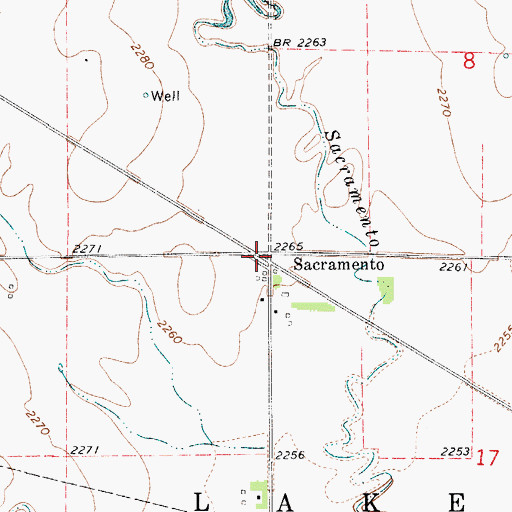 Topographic Map of Site of Old Sacramento Historical Marker, NE