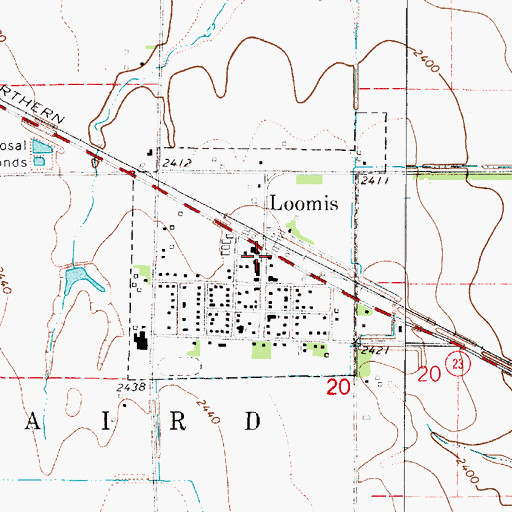 Topographic Map of Loomis Evangelical Free Church, NE