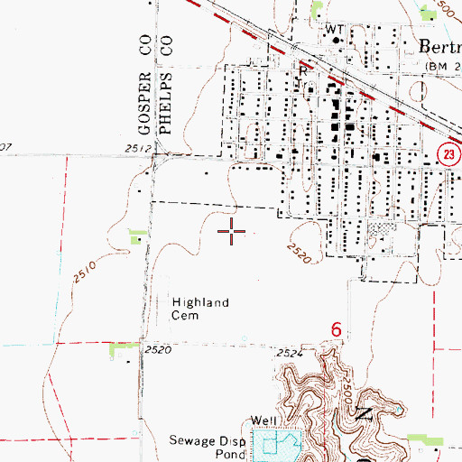 Topographic Map of Hi-Line Golf Course, NE