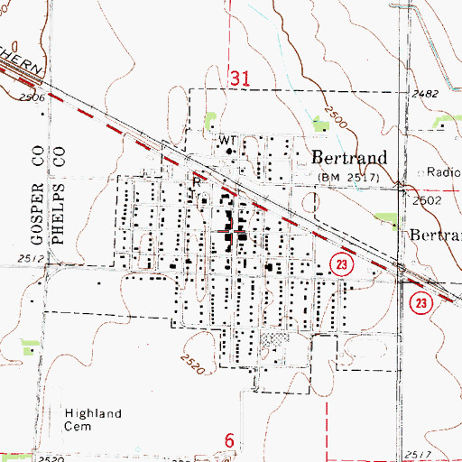 Topographic Map of Saint Pauls Lutheran Church, NE
