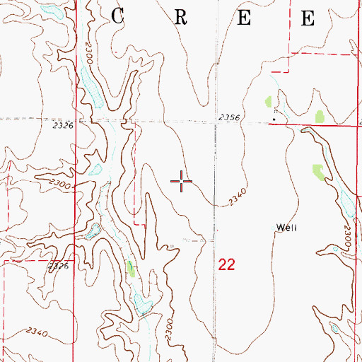 Topographic Map of Township of Elk Creek, NE